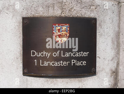 Duchy of Lancaster Building Sign Stock Photo