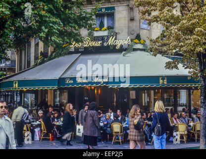 Les Deux Magots, Paris, France Stock Photo