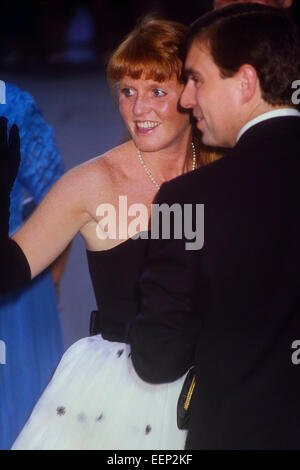 Prince Andrew, Duke of York and Sarah Ferguson, Duchess of York. 1989. London Stock Photo