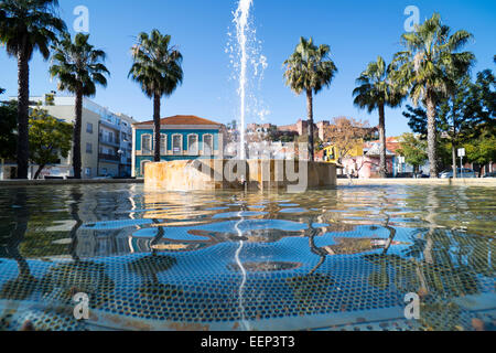water fountain in the square in Silves Portugal Stock Photo