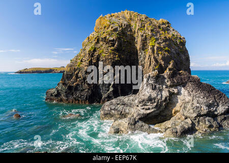 Coastline at Mullion Cove Cornwall England UK Europe Stock Photo