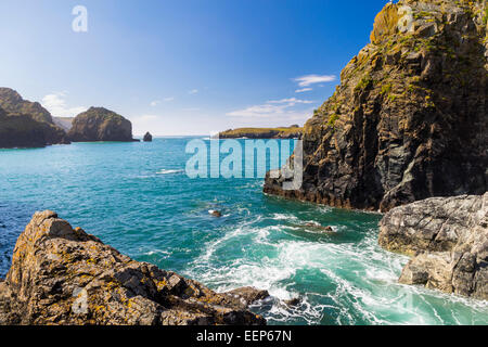 Coastline at Mullion Cove Cornwall England UK Europe Stock Photo