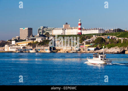 Views accross to Plymouth Hoe from Mount Batten Devon England UK Europe Stock Photo