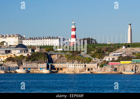 Views accross to Plymouth Hoe from Mount Batten Devon England UK Europe Stock Photo