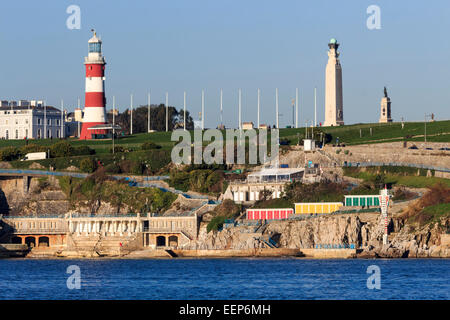 Views accross to Plymouth Hoe from Mount Batten Devon England UK Europe Stock Photo