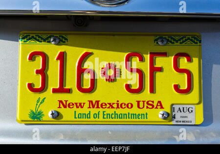 New Mexico License Plate, USA Stock Photo