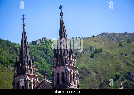 Basilica of Santa Maria, Covadonga, Asturias, Spain Stock Photo