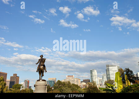 Boston George Washington Statue Stock Photo