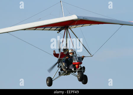 AIRBORNE WINDSPORTS model EDGE XT-912-L. A Weight-shift-control experimental aircraft with ROTAX model 912UL engine. Trike confi Stock Photo