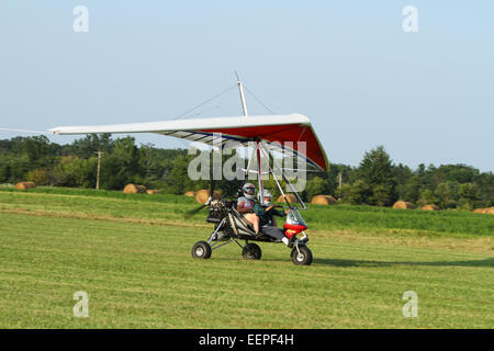 AIRBORNE WINDSPORTS model EDGE XT-912-L. A Weight-shift-control experimental aircraft with ROTAX model 912UL engine. Trike confi Stock Photo