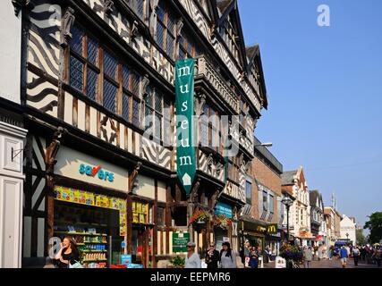 The Ancient High House along Greengate Street in the town centre, Stafford, Staffordshire, England, UK, Western Europe. Stock Photo