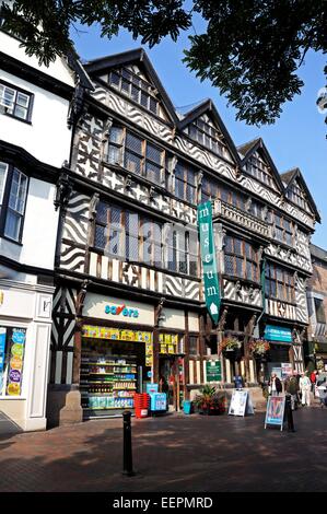 The Ancient High House along Greengate Street in the town centre, Stafford, Staffordshire, England, UK, Western Europe. Stock Photo