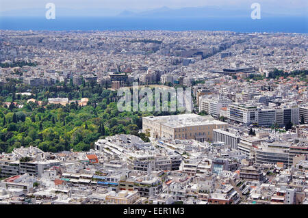 Outlook over Athens Stock Photo
