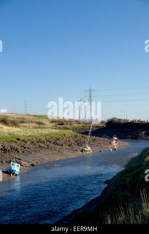 Estuary of River Rhymney, Cardiff, South Wales, UK. Stock Photo