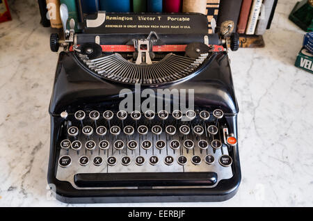 Kehboard of an old American Remington mechanical typewriter in an historic home open to the public Stock Photo