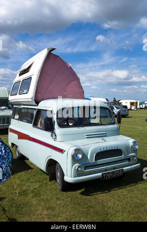 Old Bedford Dormobile camper van at an English show Stock Photo