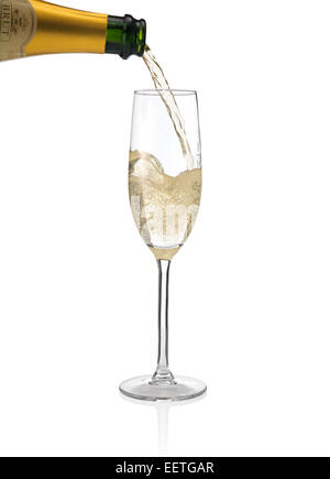 pouring sparkling wine Stock Photo