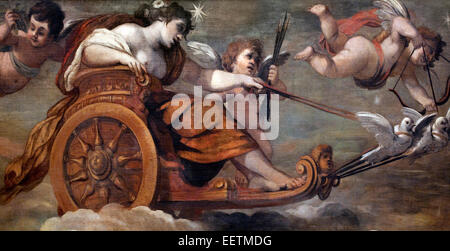 The Chariot of Venus by  Pietro da Cortona ( 1596 - 1669 ) Italy Italian Stock Photo