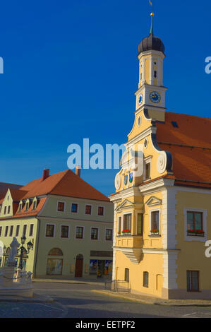 Friedberg, Town hall, Swabia, Bavaria, Aichach-Friedberg district, Germany, Europe. Stock Photo