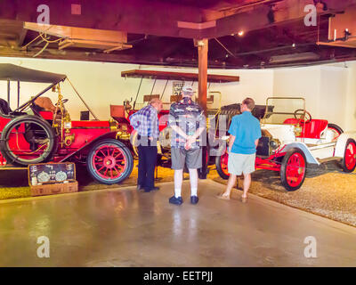 Cars on display inside the  Sarasota Classic Car Museum in Sarasota Florida Stock Photo