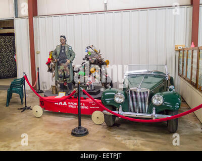 Cars on display inside the  Sarasota Classic Car Museum in Sarasota Florida Stock Photo