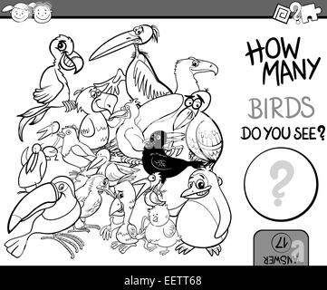 counting game coloring page Stock Photo - Alamy