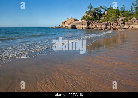 Huge boulders on the beach at Balding Bay on Magnetic Island along the Coral Sea, north-eastern coast of Queensland, Australia Stock Photo
