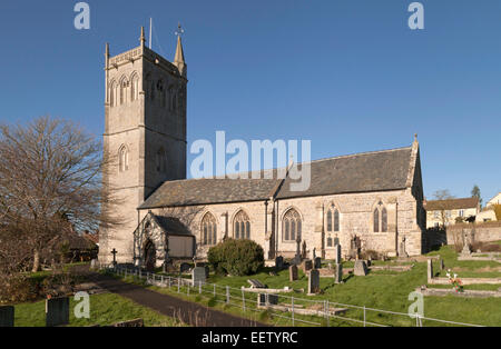 The Church of St Peter and St Paul, Bleadon village, Somerset, England UK Stock Photo