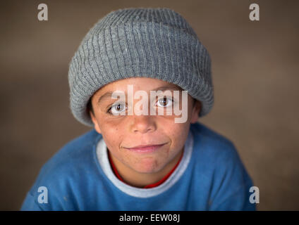 Yezedi Refugee Child From Sinjar, Duhok, Kurdistan, Iraq Stock Photo