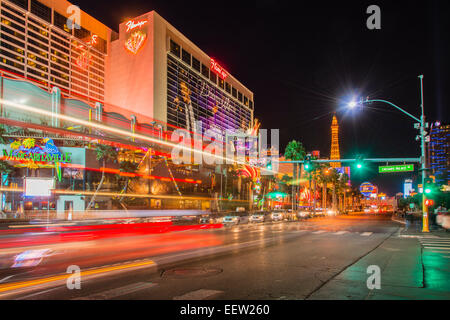 Las Vegas Strip by night, Las Vegas, Nevada, USA Stock Photo