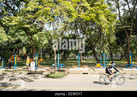 lumphini,park,green,exercise,couple,Bangkok,Thai, Stock Photo