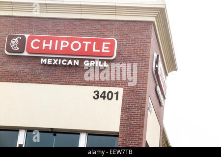 Chipotle Mexican Grill in Modesto California Stock Photo