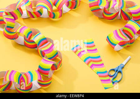 Colorful paper chain Stock Photo