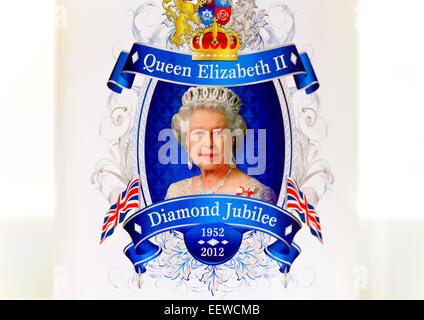Queen Elizabeth diamond jubilee 1952 to 2012 Stock Photo