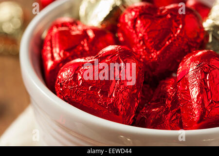 Chocolate Candy Heart Sweets for Valentine's Day Stock Photo