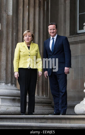 The Chancellor Angela Merkel With The Prime Minister Matteo Renzi 