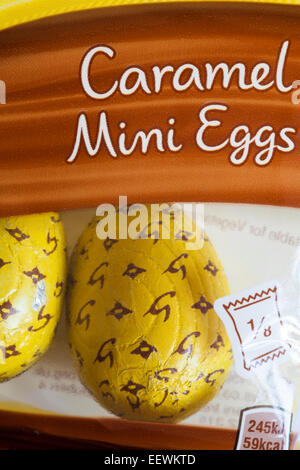Bag of Galaxy caramel mini eggs - ready for Easter Stock Photo