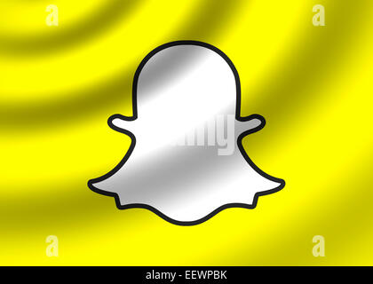 Snapchat logo icon symbol emblem Stock Photo