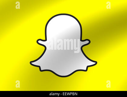Snapchat logo icon symbol emblem Stock Photo