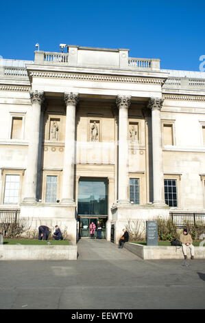 Entrance to the National Gallery, Trafalgar Square Stock Photo