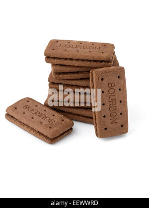 chocolate bourbon biscuit Stock Photo