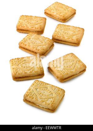 custard cream biscuit Stock Photo