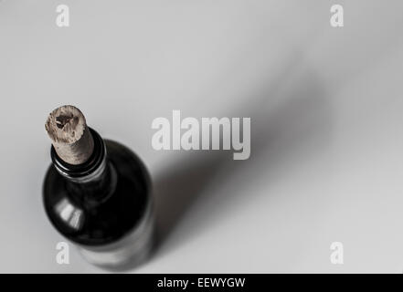 Old bottle on vintage background Stock Photo