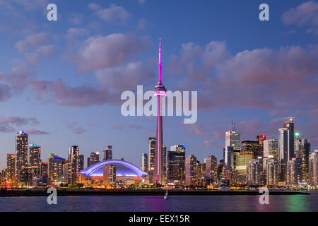 Toronto Skyline at Dusk or Dawn. Stock Photo