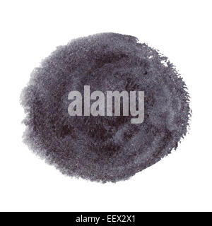 Black watercolor circle Stock Photo