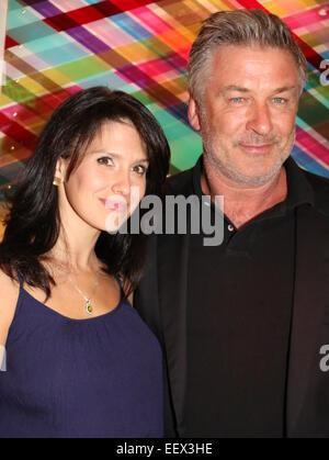 Opening night of 'Clever Little Lies' held at the Guild Hall - Arrivals  Featuring: Hilaria Baldwin,Alec Baldwin Where: Southampton, New York, United States When: 19 Jul 2014 Stock Photo