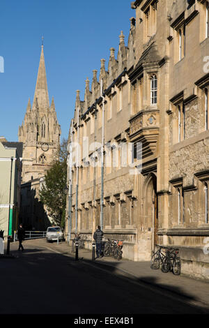 Historic Oxford city in Oxfordshire England UK Oriel College Oxford University Stock Photo