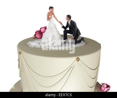 Funny wedding cake Stock Photo