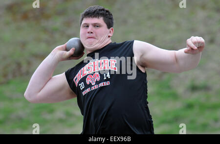 CT USA Action from the  Middletown Outdoor Track and Field Invite. Stock Photo