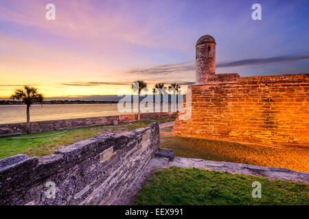 St. Augustine, Florida at the Castillo de San Marcos National Monument. Stock Photo